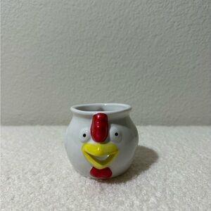 Vintage Egg yolk and egg white separator chicken face mug